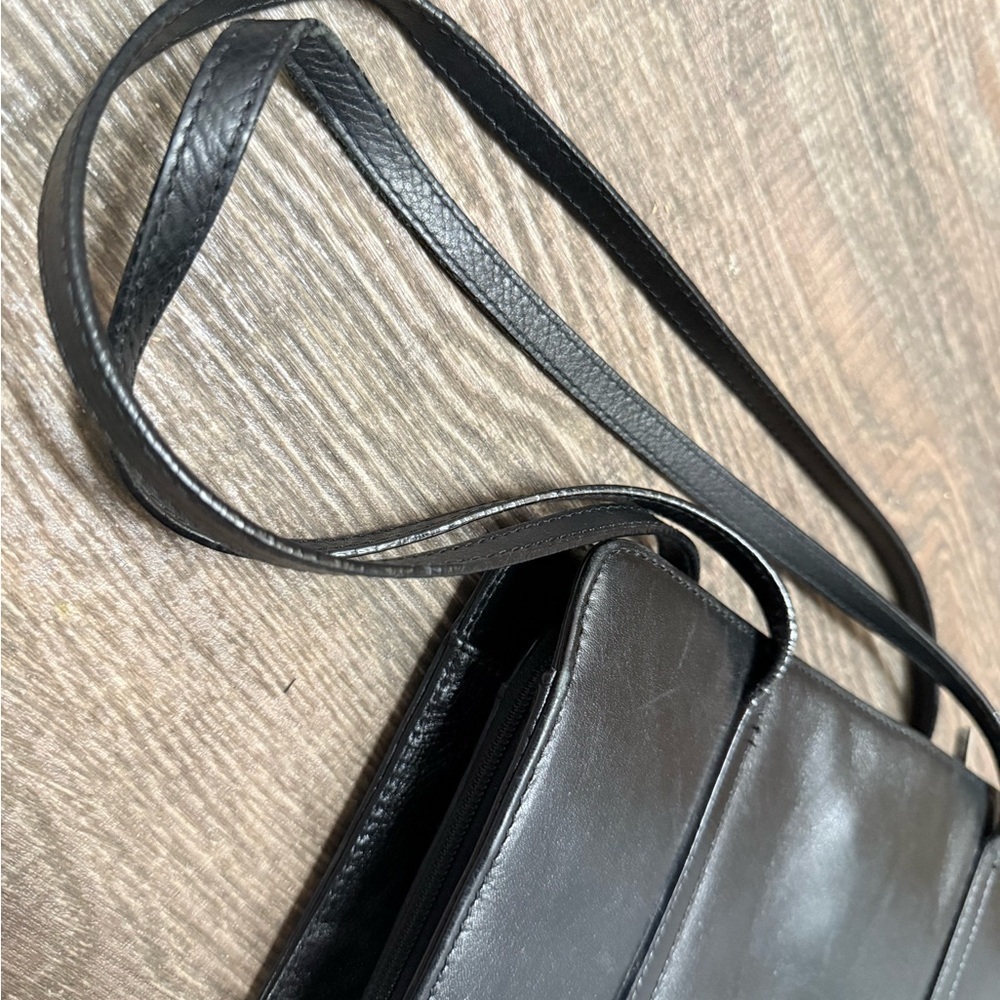 Arnold Churgin vintage three fold leather long tote EUC almost new! Very modern - Picture 3 of 15